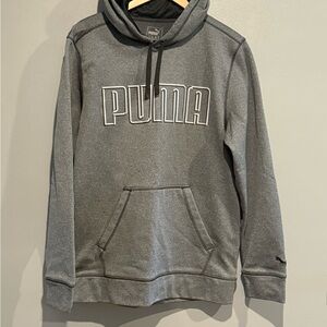 *GENTLY WORN* Unisex Size M Puma Gray Warm Cell Logo Pullover Hoodie